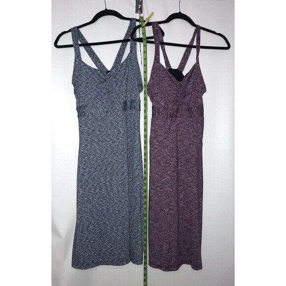 prAna Dresses XS Athletic Amaya Spacedye Purple & Blue Tank Shelf‎ Bra Lot Of 2 - Picture 10 of 12